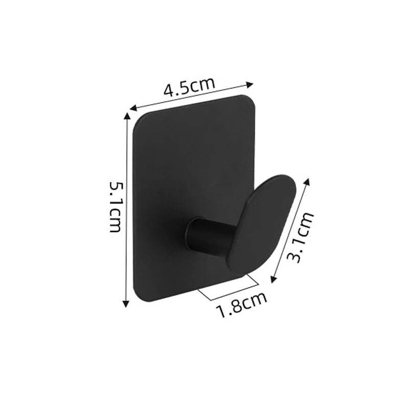 Stainless Steel Adhesive Wall Hooks (1–4 PCS)