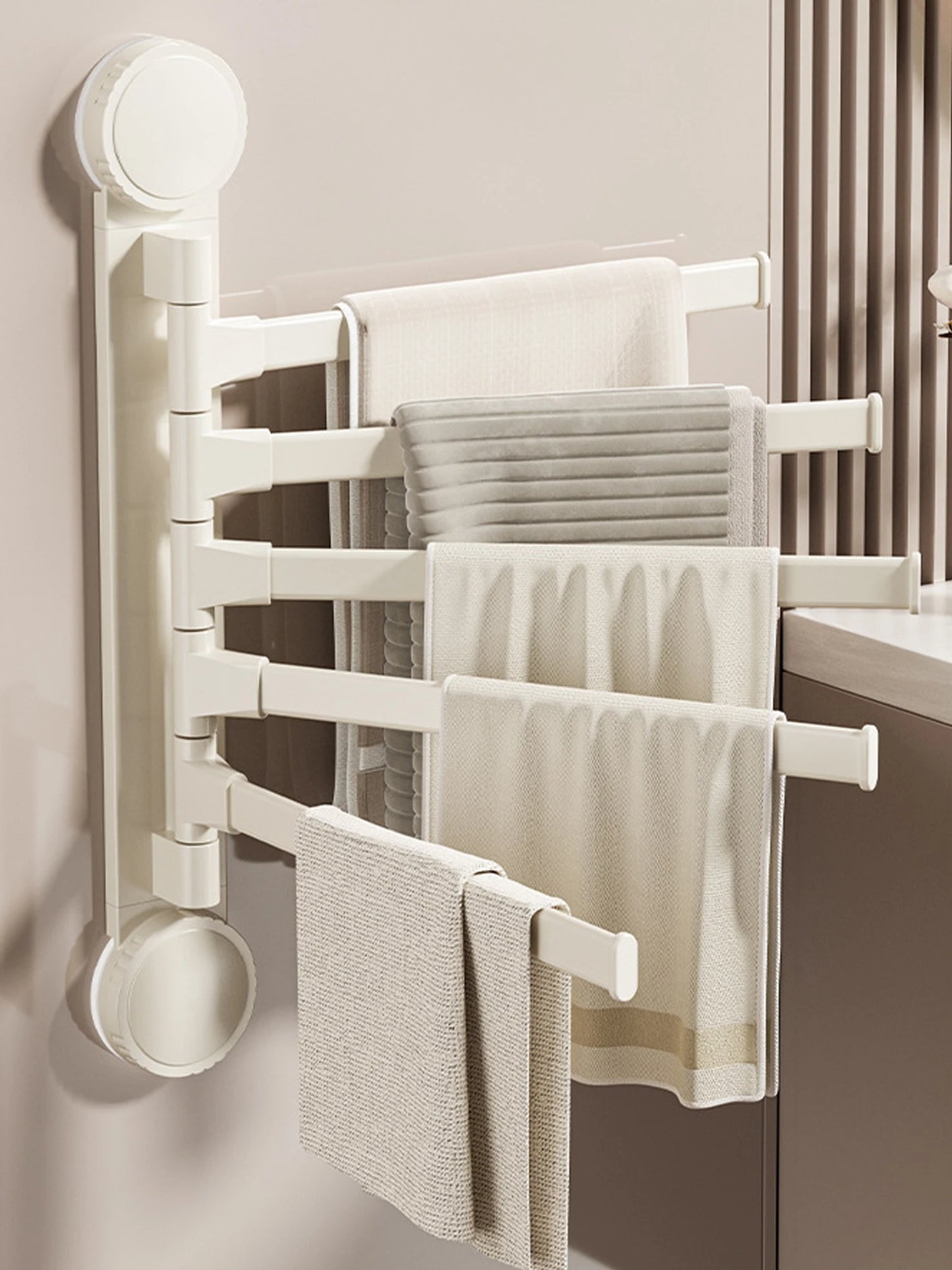 Adjustable Aluminum Suction Towel Rack