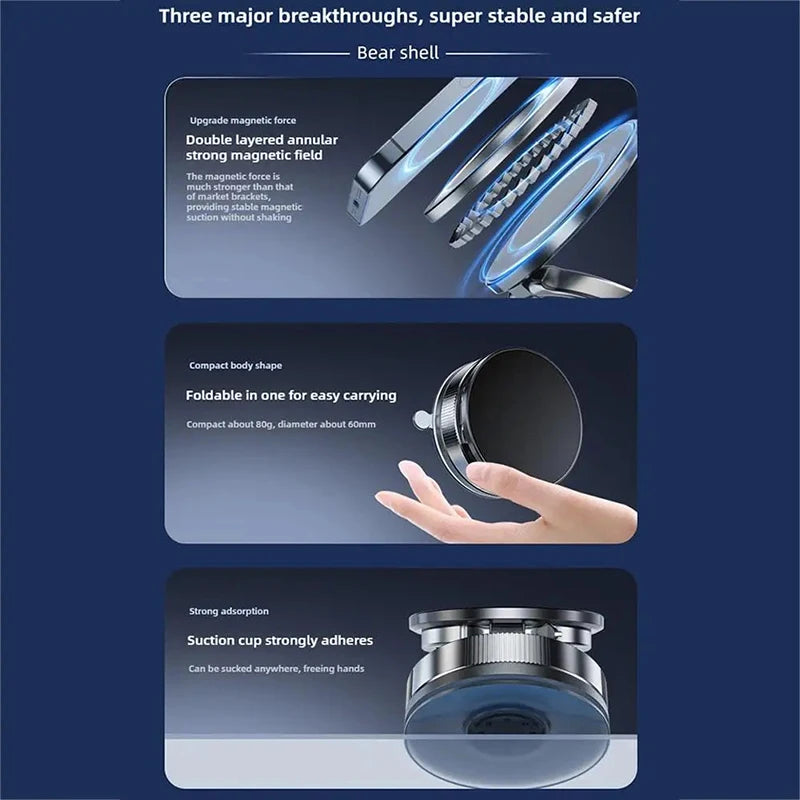 Magnetic Vacuum Suction Phone Mount