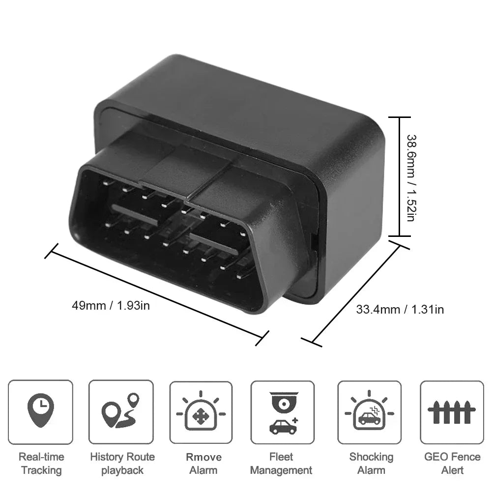 GPS Tracker OBD 2G/4G Car Anti-Theft Device with Geofence & Free App