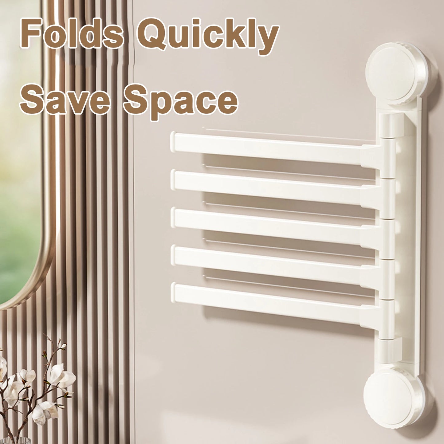 Adjustable Aluminum Suction Towel Rack