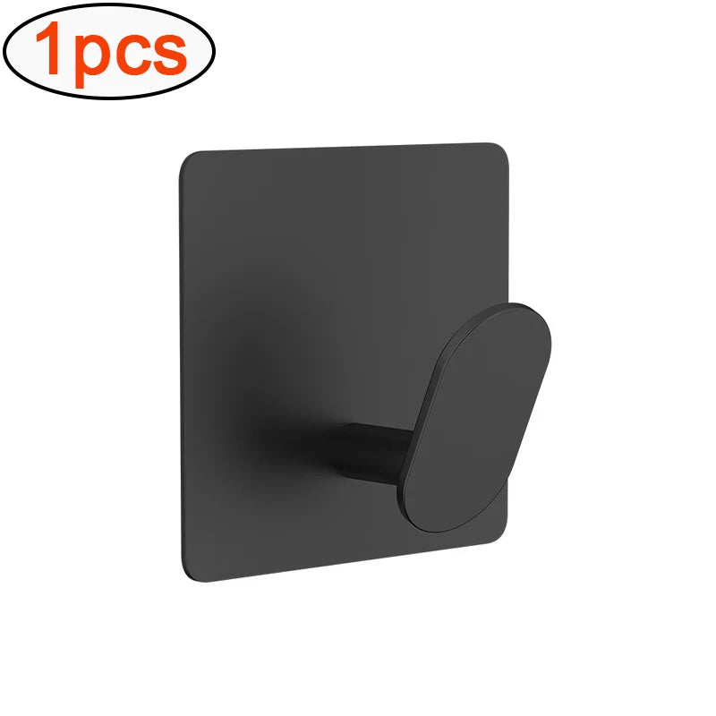 Stainless Steel Adhesive Wall Hooks (1–4 PCS)