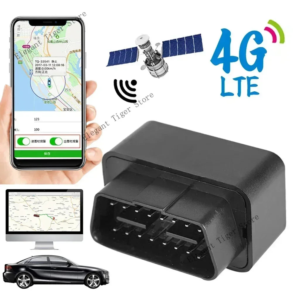 GPS Tracker OBD 2G/4G Car Anti-Theft Device with Geofence & Free App