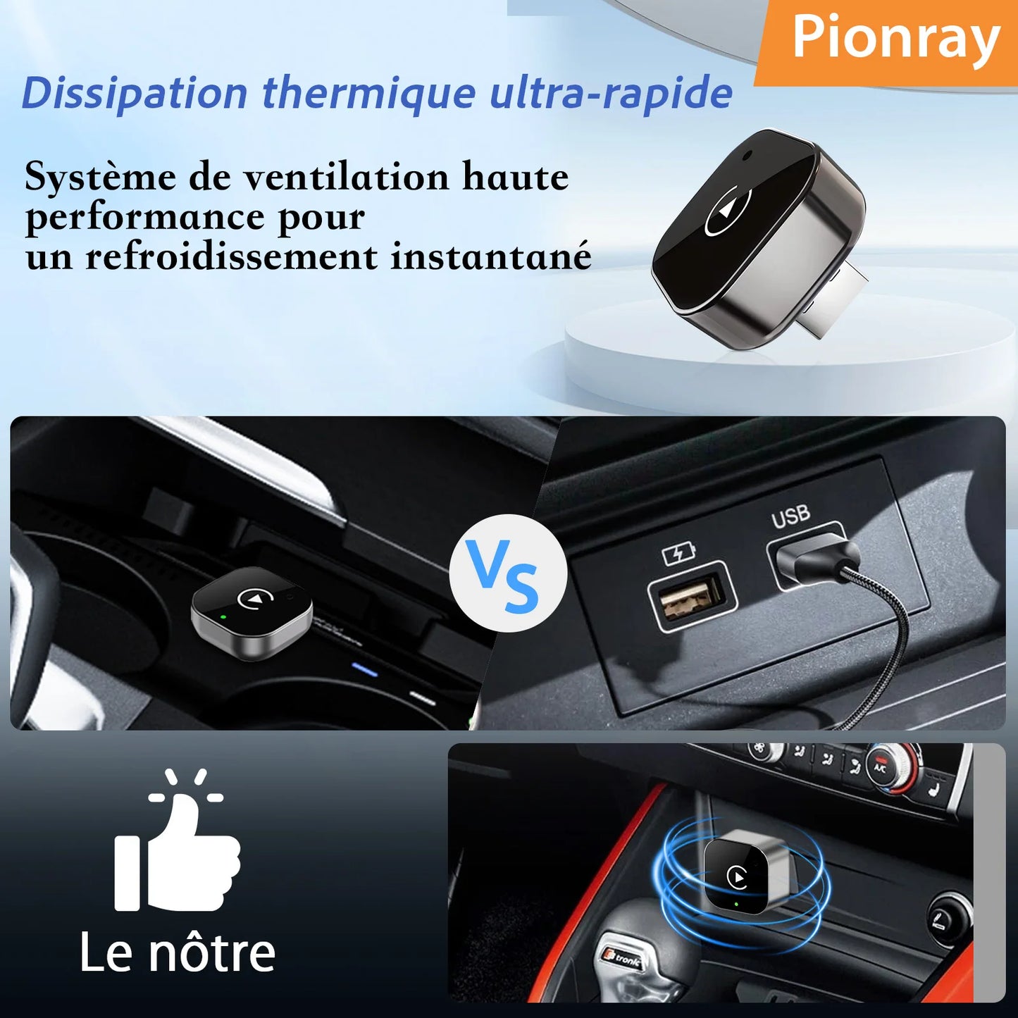 Pionray Wireless CarPlay & Android Auto Adapter