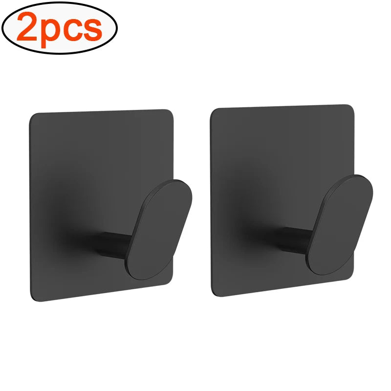 Stainless Steel Adhesive Wall Hooks (1–4 PCS)