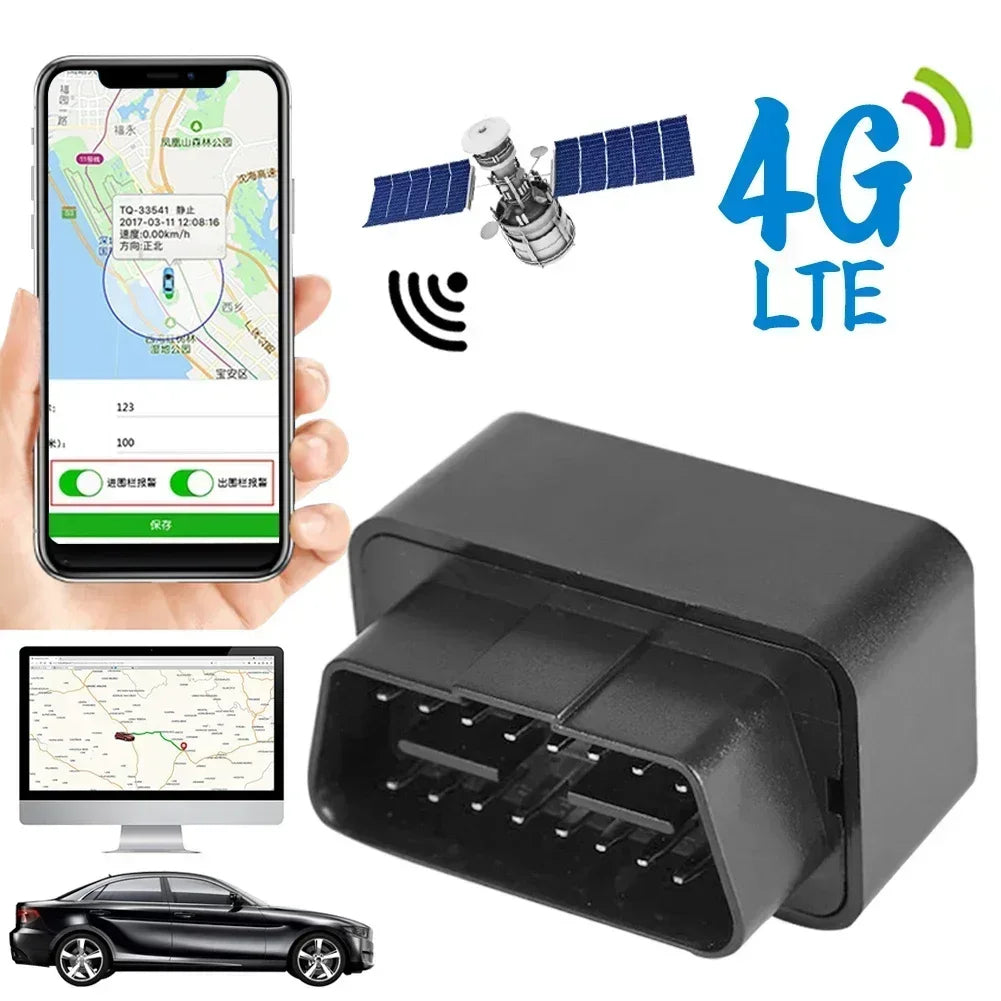 GPS Tracker OBD 2G/4G Car Anti-Theft Device with Geofence & Free App